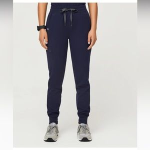 Navy Zamora - High Waisted Scrub Pants